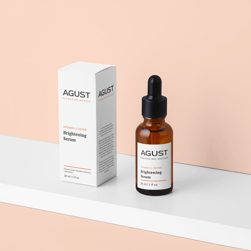 Custom Skincare Serum Bottle Packaging Box Wholesale