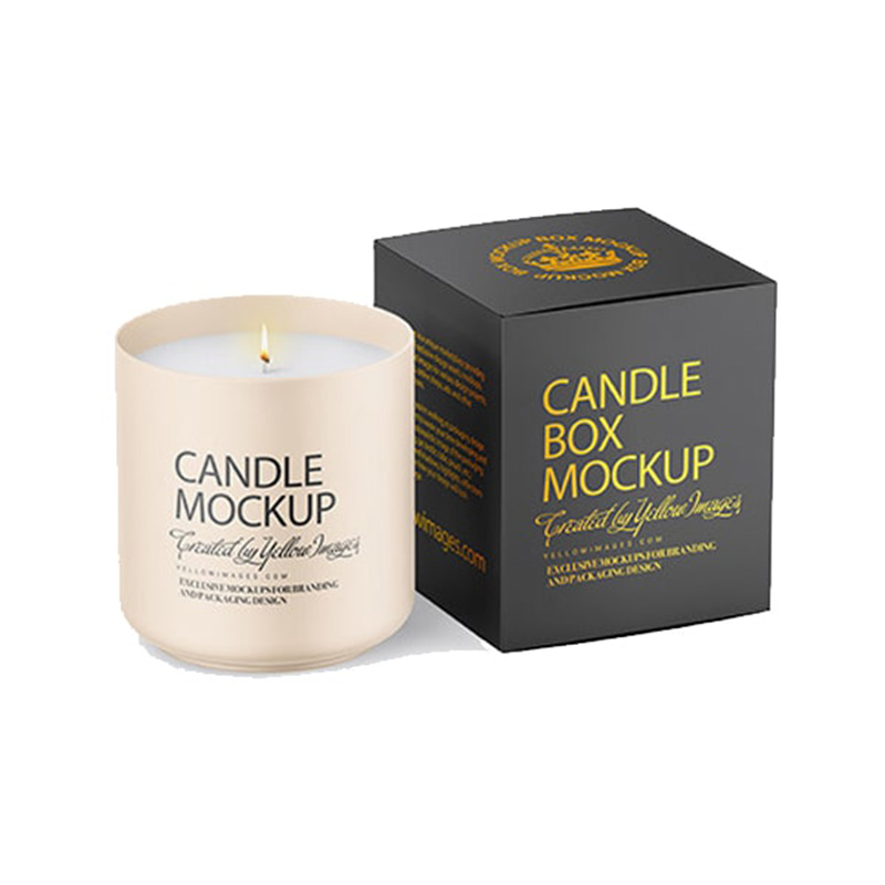 Custom Luxury Candle Packaging Box with Gold Logo Design Printing