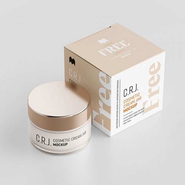 Custom Cosmetic Cream Box Packaging for Glass Jars Wholesale