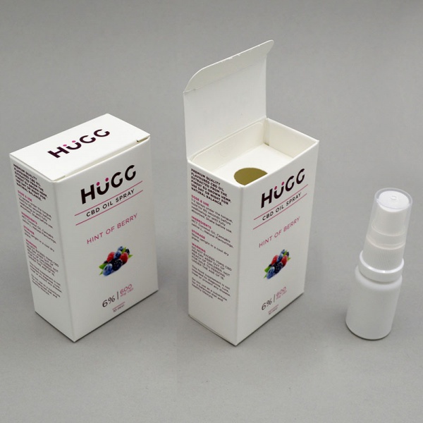 Custom White Packaging Box with Paper Cut Insert to Hold Bottle Inside