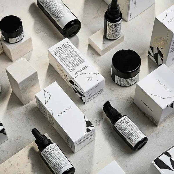 Custom Minimalist Skincare Packaging Box White and Black