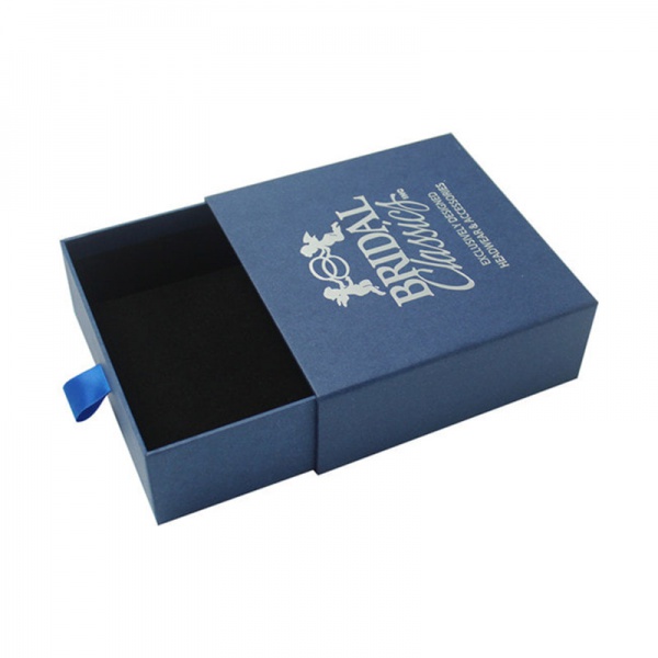 Custom Cardboard Sliding Box with Silver Foil Logo Printing