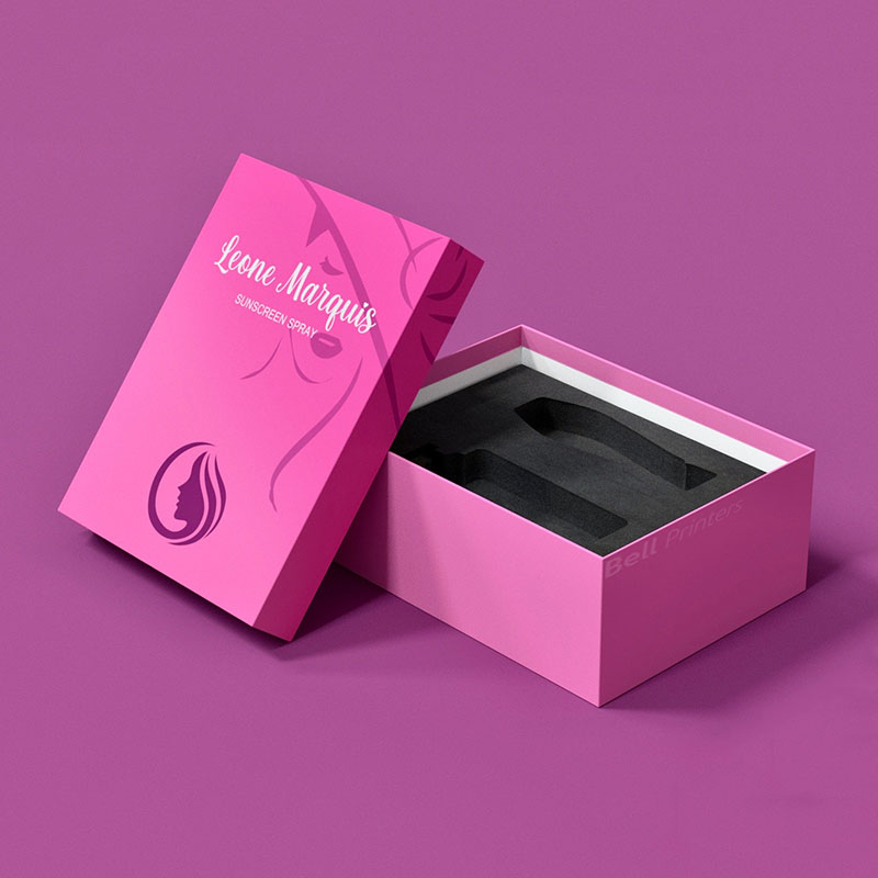 Cardboard Gift Boxes with Lids and EVA Foam Insert for Skincare Products Packaging