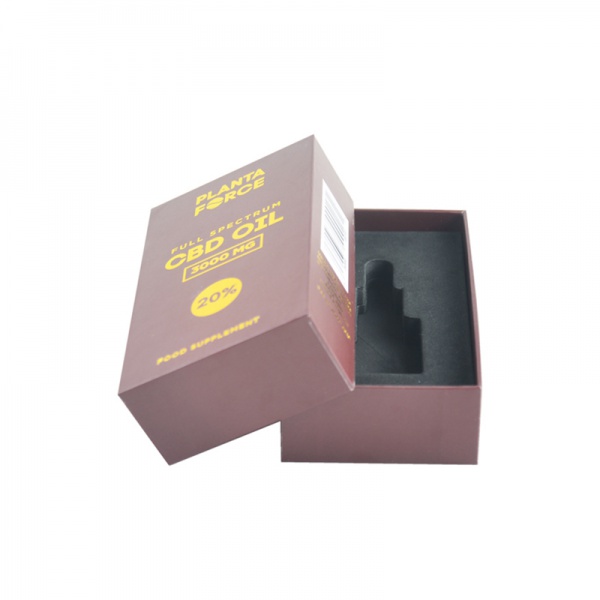 Custom Packing Boxes with Lids and Foam Insert for Skincare Oil Bottle Packaging