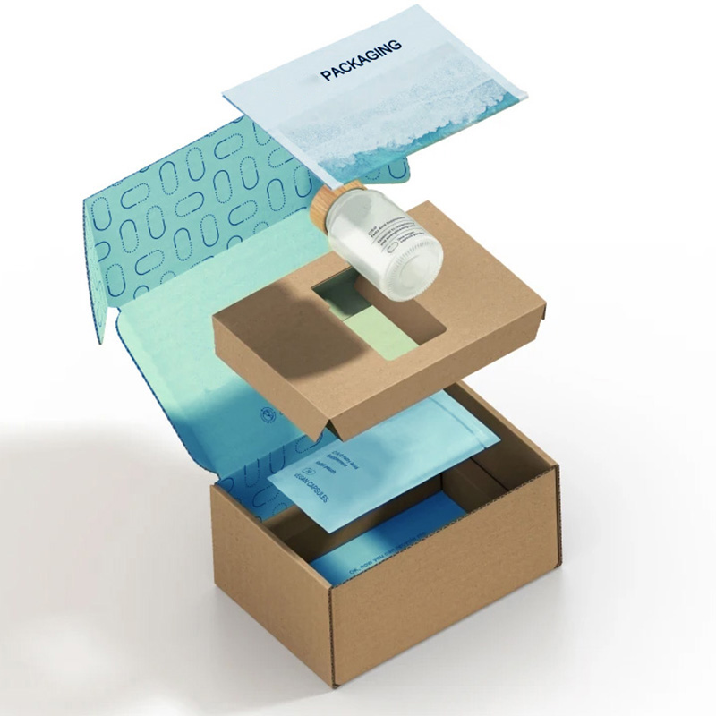 Custom Corrugated Mailing Boxes with Die Cut Insert for Shipping