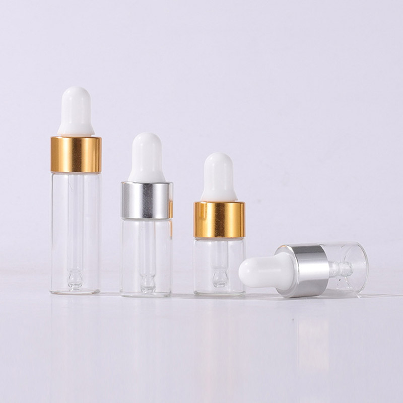 Small Clear Glass Vials with Dropper for Samples 1ML 2ML 3ML 5ML 1 Dram
