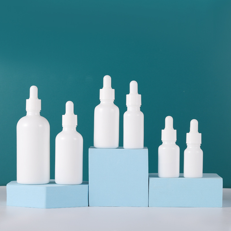 Round White Glass Dropper Bottles 10ML 15ML 20ML 30ML 50ML 100ML