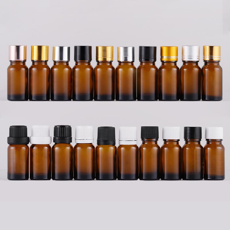 Glass Dropper Bottles with Orifice Reducer Insert Lid Cap Wholesale for Essential Oils 5ML 10ML