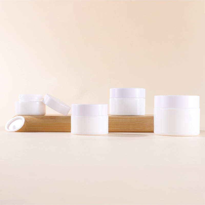 High Quality White Glass Jars Wholesale for Face Cream 20g 30g 50g 100g 120g