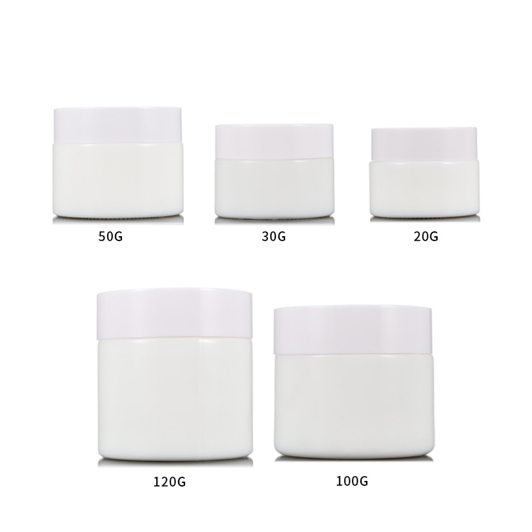 High Quality White Glass Jars Wholesale for Face Cream 20g 30g 50g 100g 120g
