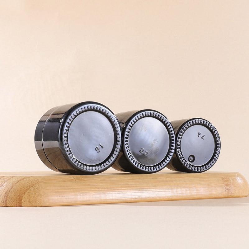 Empty Black Glass Jars Wholesale for Skincare Cream 20g 30g 50g