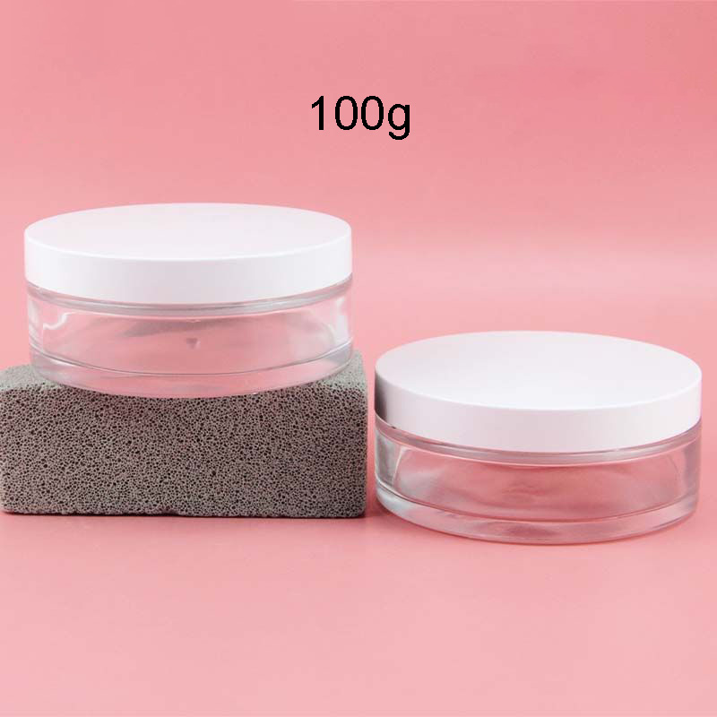 Empty Large Clear Glass Jars with Gold Lids Wholesale for Cosmetic Facial Mask Containers 100g 200g 250g