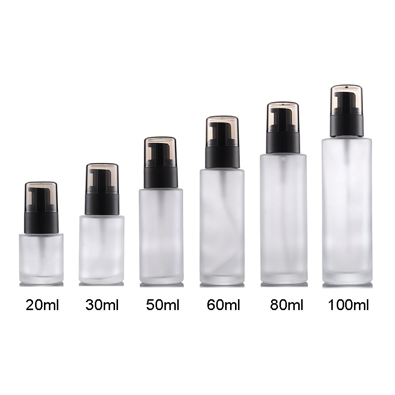 Empty Glass Pump Bottles Wholesale for Skincare Lotion Cream