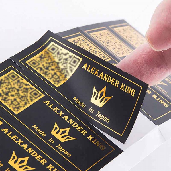Custom Branded Gold Foil Metallic Logo Printing Label Sticker Wholesale