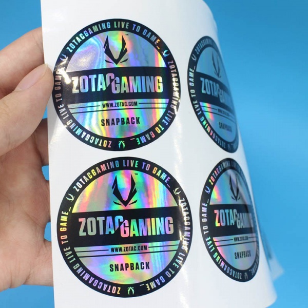 Custom Printing Glossy Holographic Color Label Sticker Self-Adhesive Stickers Wholesale