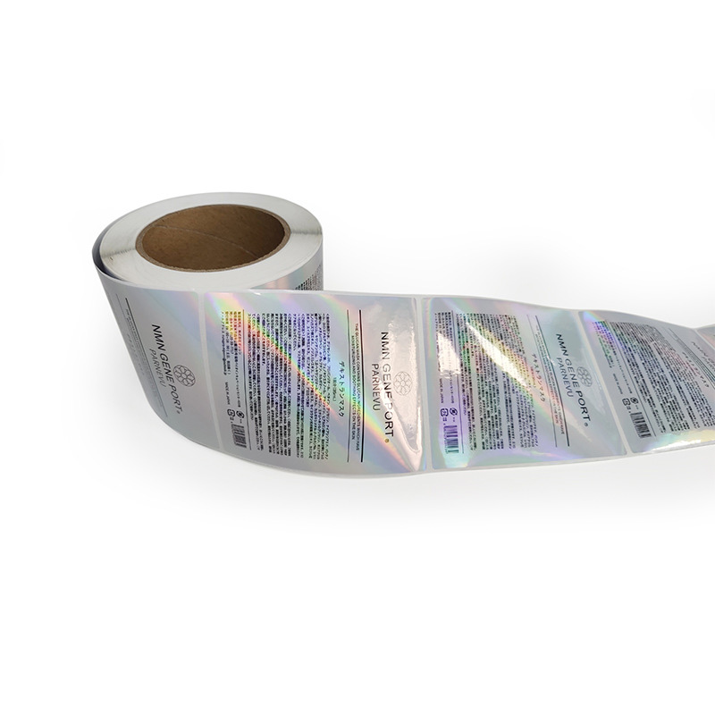 Custom Printing Glossy Holographic Color Label Sticker Self-Adhesive Stickers Wholesale