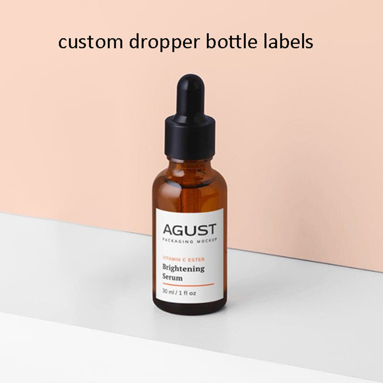 Custom Design and Size Labels for Glass Tincture Dropper Bottle of 1oz 2oz 1 2 4 oz 10ml 15ml 30ml 