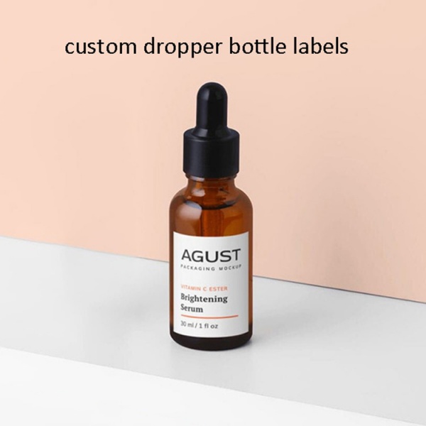 Custom Design and Size Labels for Glass Tincture Dropper Bottle of 1oz 2oz 1 2 4 oz 10ml 15ml 30ml 