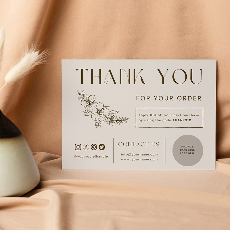 Custom Business Customer Thank You Cards Paper Cards