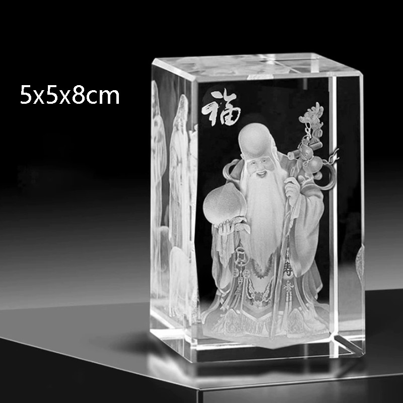 Custom Personalized 3D Crystal Glass Photo Cube Block with Picture Image Design Inside Laser Etched Engraved 