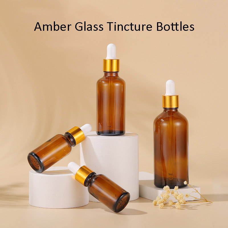 Wholesale Empty Glass Tincture Bottles with Droppers Amber Brown White Black Blue Small 1 2 oz 5ml 30ml 15 ml Bulk For Sale