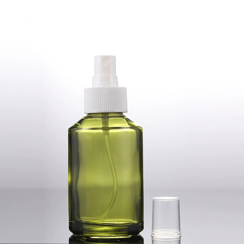 Sloping Shoulder Glass Spray Bottles Green Clear 15ML 30ML 60ML 100ML 125ML 200ML