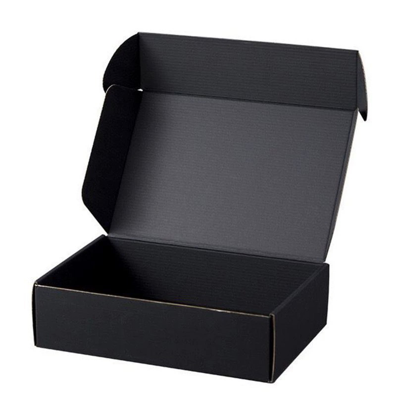 Custom White and Black Cardboard Corrugated Mailer Boxes All Plain Blank Matte Bulk