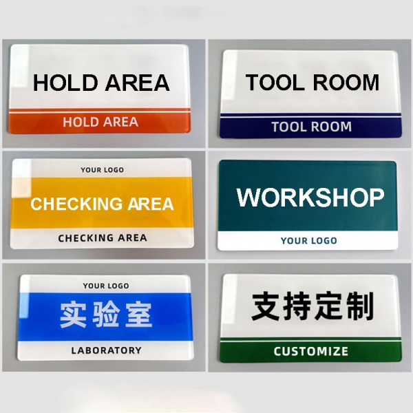 Custom Logo Printing Acrylic Plexiglass Sign Panel Board for Company Name Business Building Office Door Wall Shop Store Clear Frosted