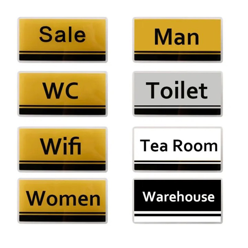 Custom Logo Printing Acrylic Plexiglass Sign Panel Board for Company Name Business Building Office Door Wall Shop Store Clear Frosted
