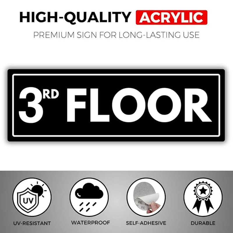 Custom Logo Printing Acrylic Plexiglass Sign Panel Board for Company Name Business Building Office Door Wall Shop Store Clear Frosted