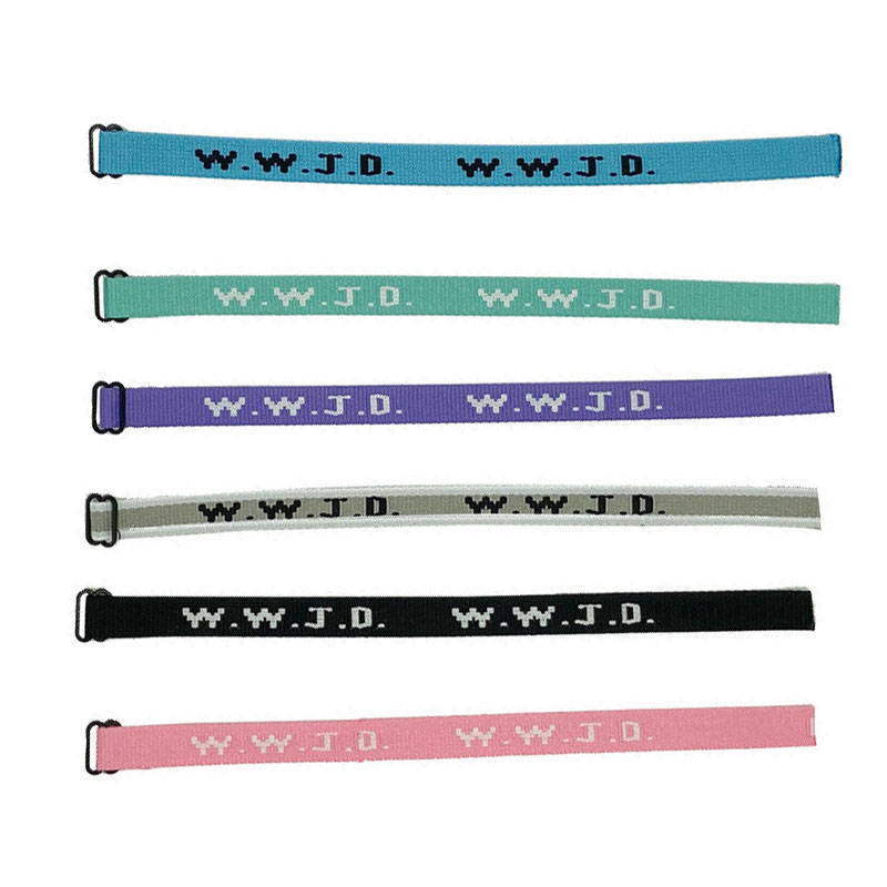 Custom Bulk WWJD Bands HWLF Bracelet Woven Adjustable Wristband for Christian Women Men Pink Rainbow White Black Blue Green Cheap