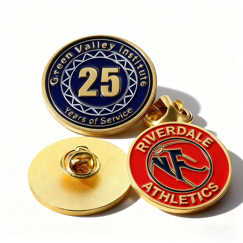 Custom Made Die Cast Metal Enamel Lapel Pins Badges Gold Silver Hard Soft Heavy Round Personalised for Sale