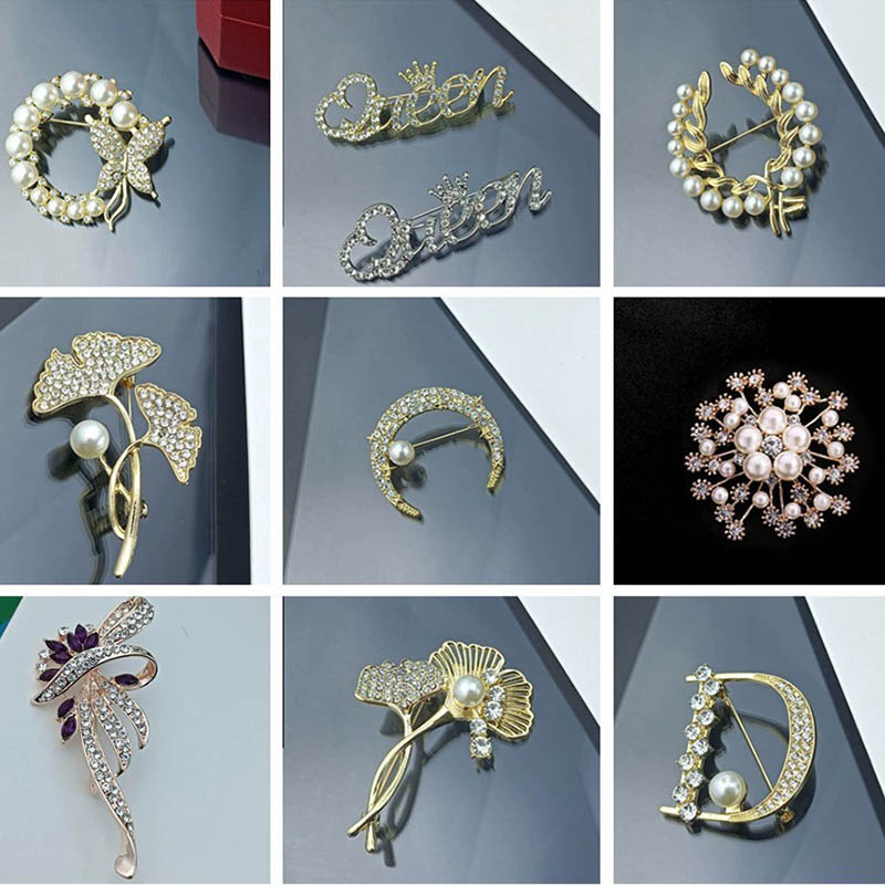 Custom Vintage Metal Flower Brooch Lapel Pins for Men and Women Butterfly Button Zinc Alloy Stainless Steel Poppy Gold