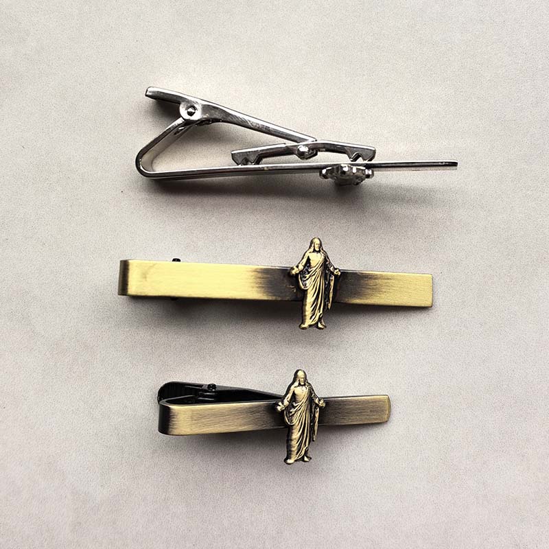 Custom Religious Men's Christian Tie Bar Clips for Adults and Childrens