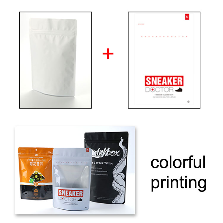 Custom Printed Stand Up Foil Pouches Mylar Bags Packaging with Zipper Ziplock for Food Resealable