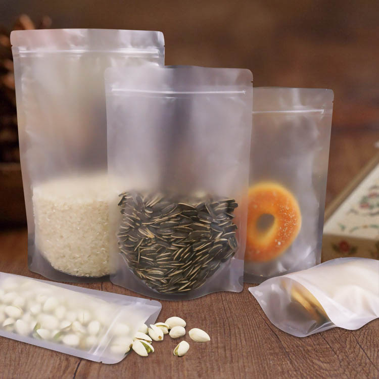 Plastic Frosted Stand Up Pouches Bags Packaging with Resealable Ziplock