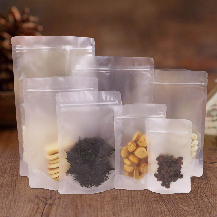 Plastic Frosted Stand Up Pouches Bags Packaging with Resealable Ziplock