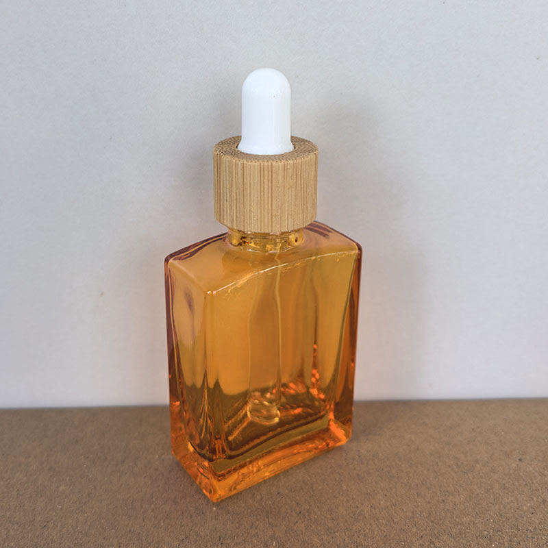 30ML Orange Square Glass Dropper Bottles Wholesale 1 OZ