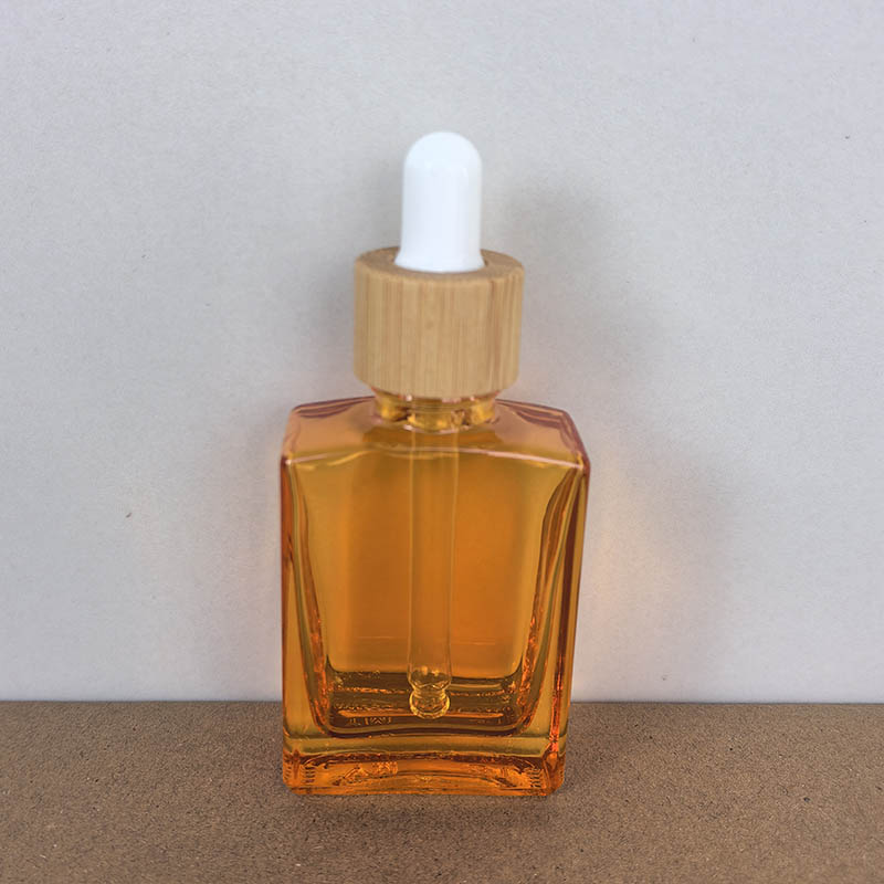 30ML Orange Square Glass Dropper Bottles Wholesale 1 OZ