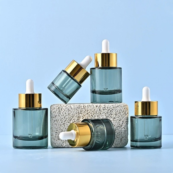 Dark Green Glass Dropper Bottles with Large Flat Lid 15ML 20ML 30ML 40ML 50ML