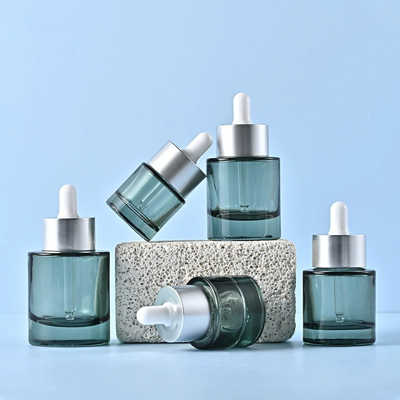 Dark Green Glass Dropper Bottles with Large Flat Lid 15ML 20ML 30ML 40ML 50ML