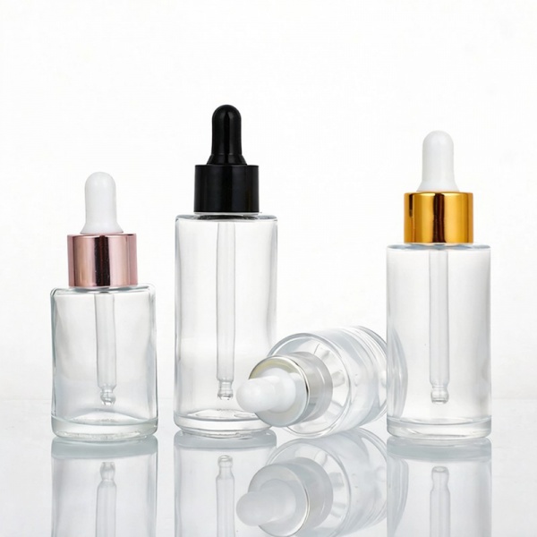 Clear and Frosted Glass Dropper Bottles with Flat Shoulder 20ML 30ML 40ML 50ML 60ML 80ML