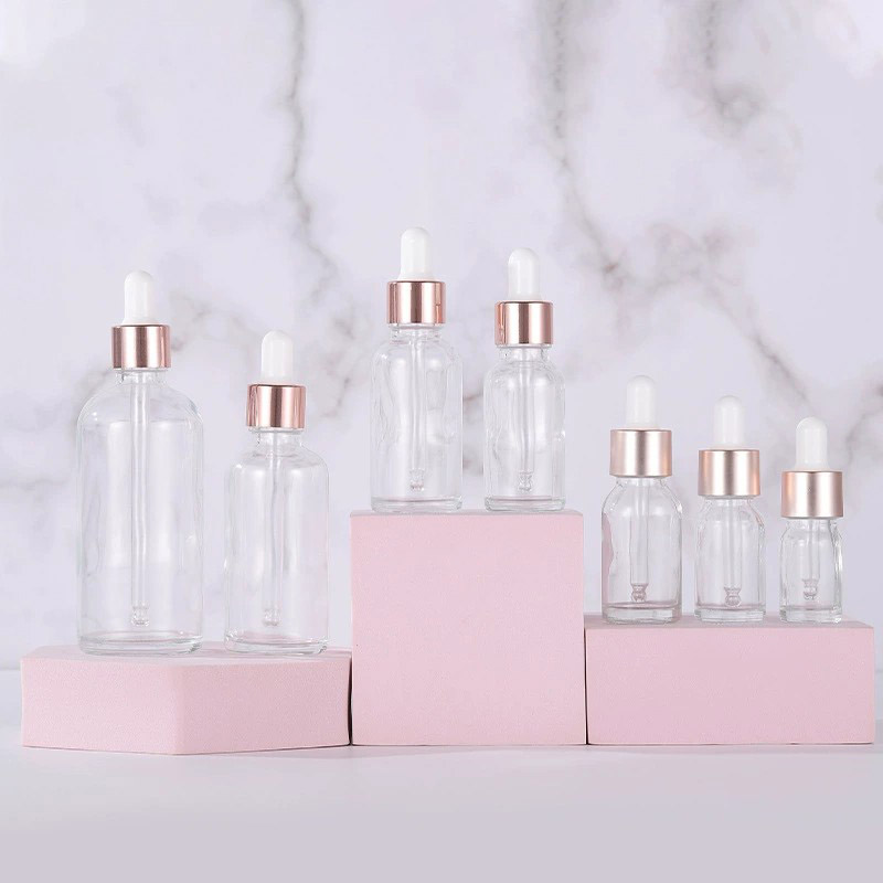 Clear Round Glass Dropper Bottles 5ML 10ML 15ML 20ML 30ML 50ML 100ML