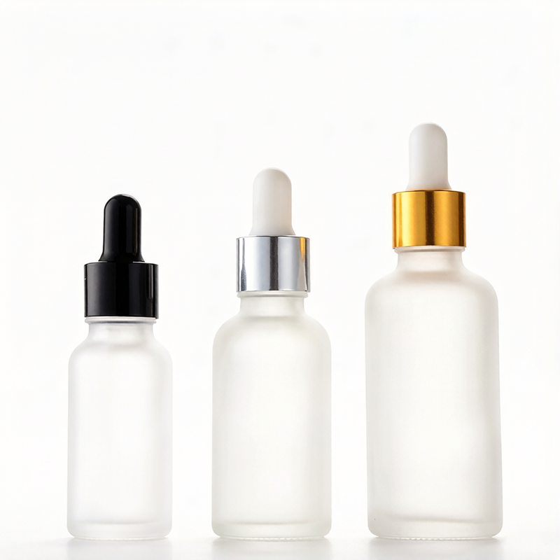 Round Frosted Glass Dropper Bottles 5ML 10ML 15ML 20ML 30ML 50ML 100ML