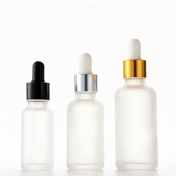 Round Frosted Glass Dropper Bottles 5ML 10ML 15ML 20ML 30ML 50ML 100ML