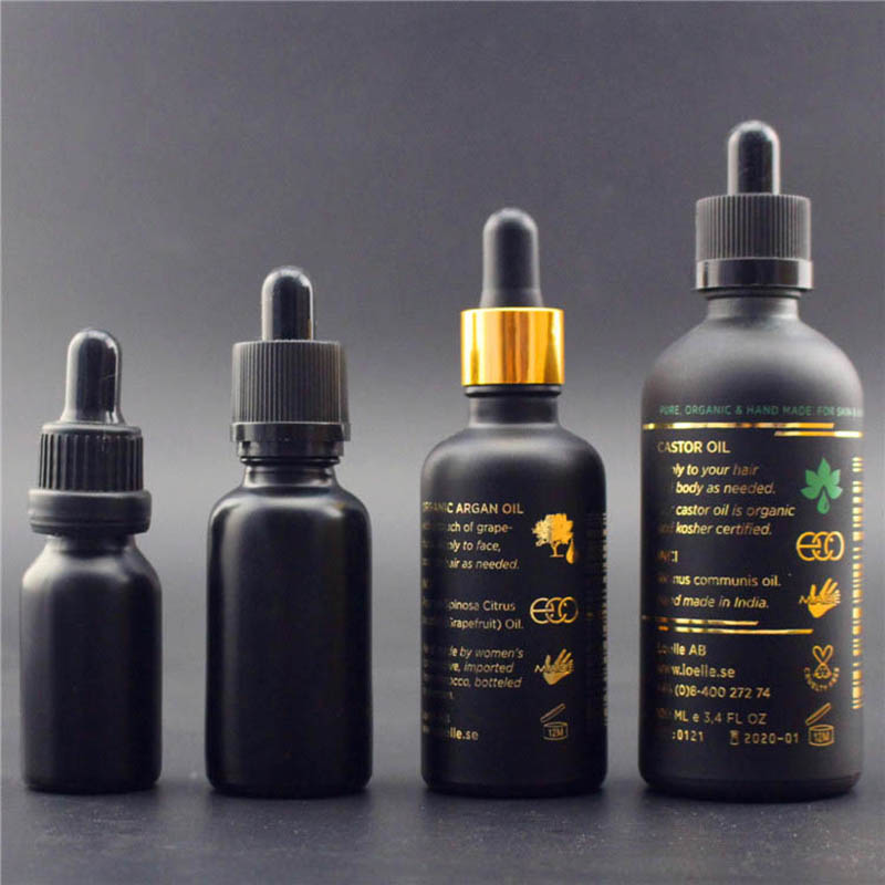 Custom Glass Dropper Bottles with Logo Design Printing