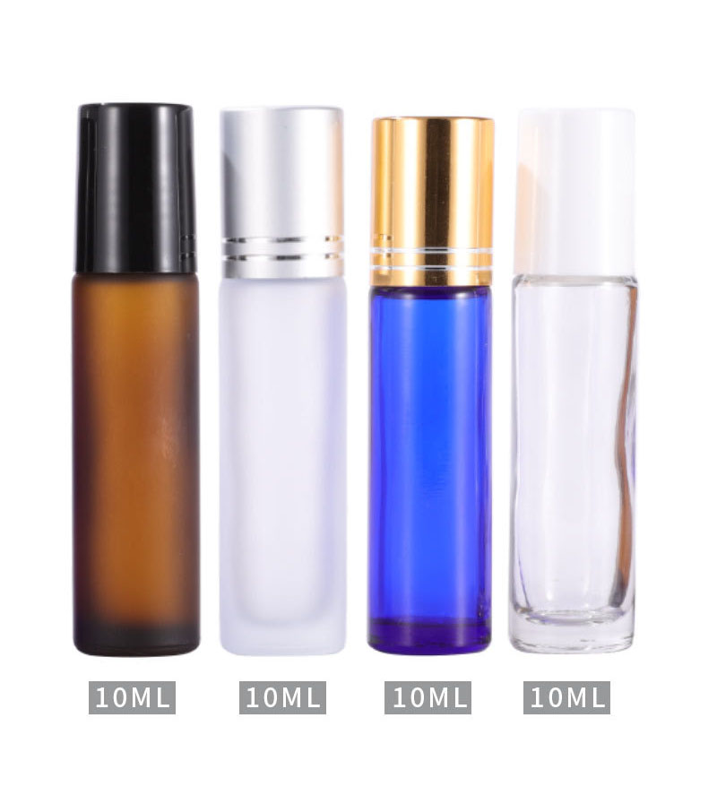Best Selling 10ML Glass Roller Bottles Amber Clear Cobalt Blue Frosted