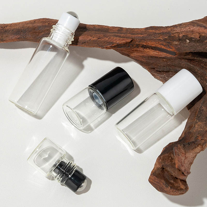 Clear Glass Roll on Roller Ball Vials for Serum Essential Oils 1ML 2ML 3ML 5ML Small Wholesale