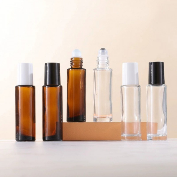 15ML Round Glass Roller Bottles Clear Amber 15 ML