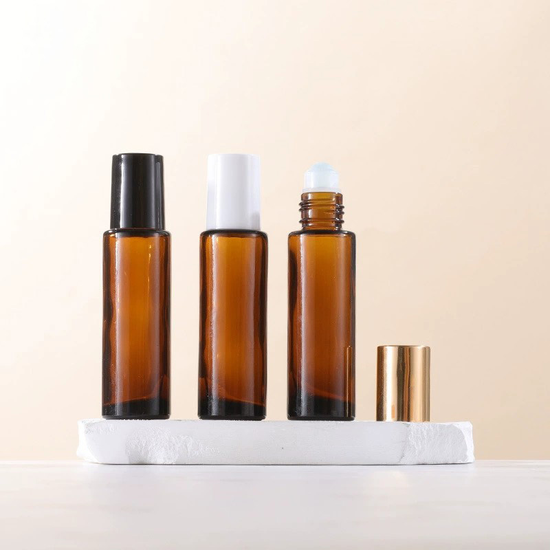 15ML Round Glass Roller Bottles Clear Amber 15 ML